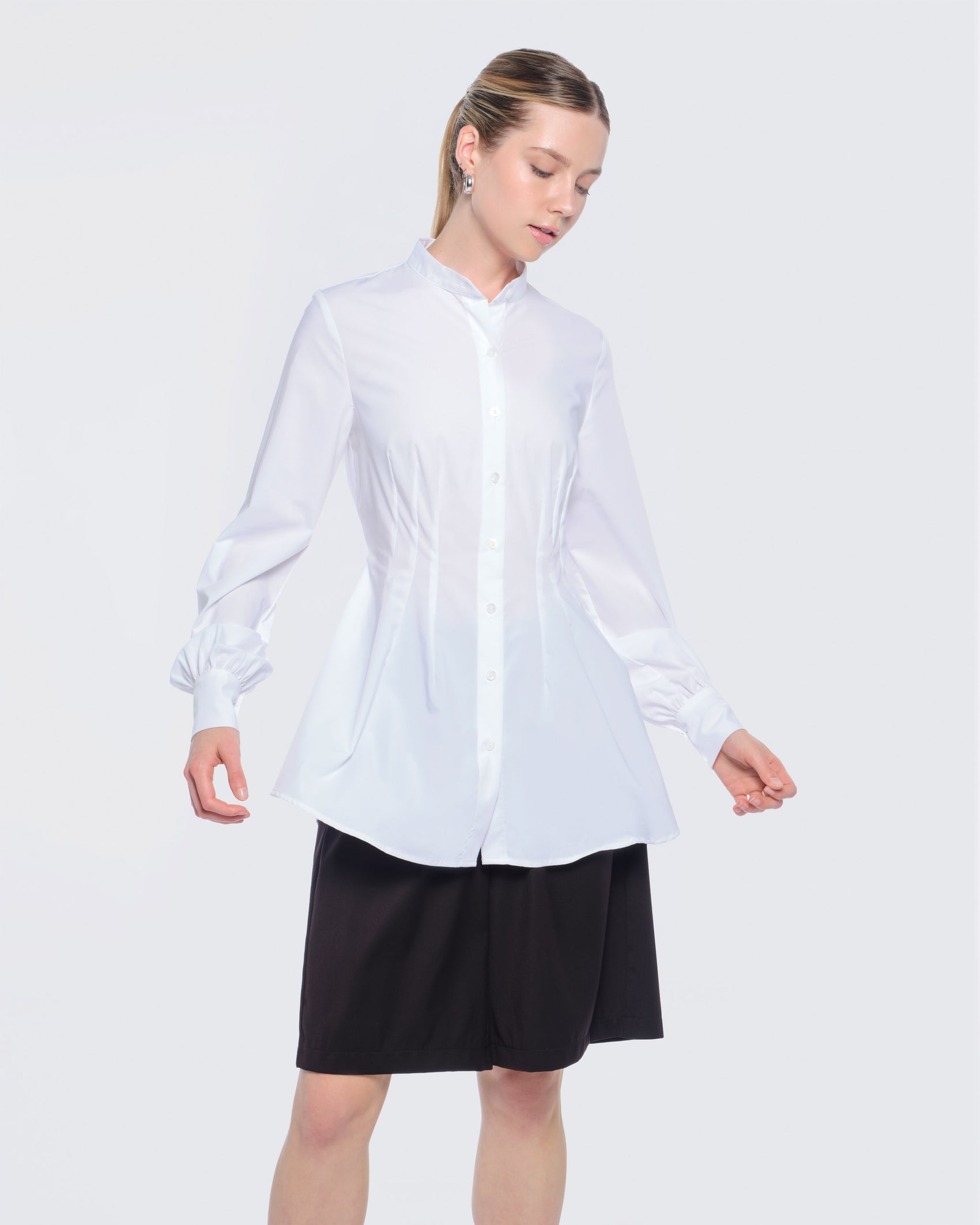 12twelve long white dress shirt