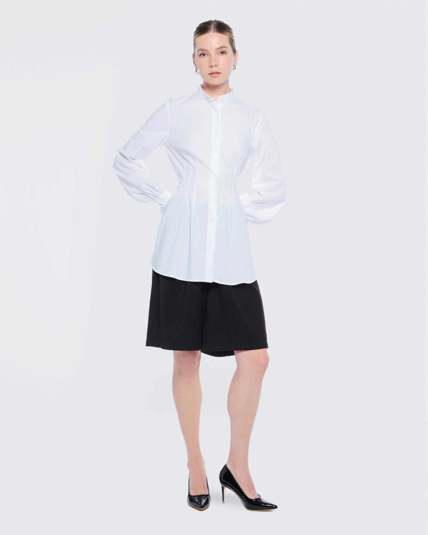 12twelve long white dress shirt