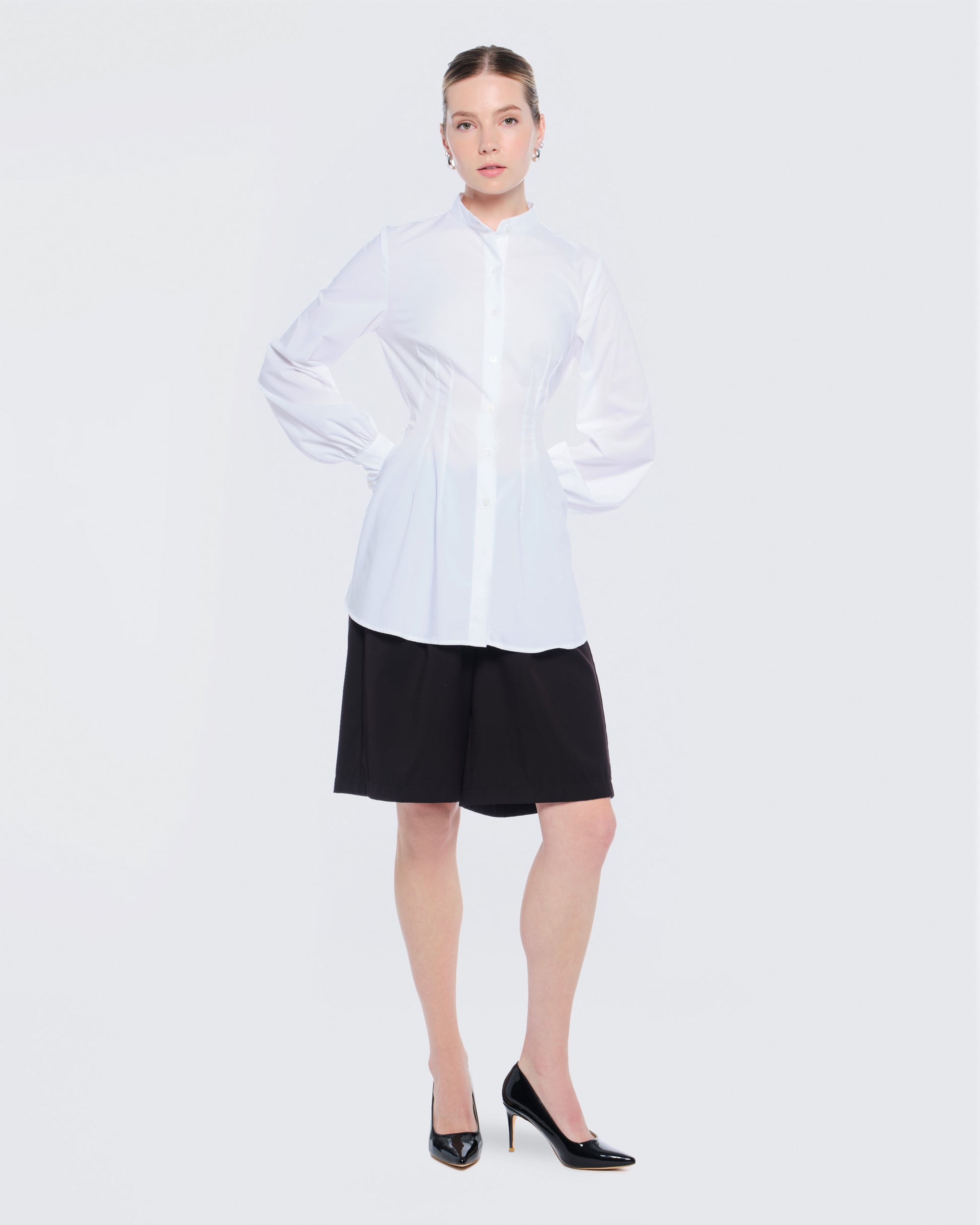 12twelve long white dress shirt
