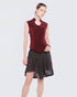 12twelve burgundy panel vest
