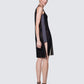 Fully body of side panel and flowy silhouette on 12Twelve’s Air Dress in Black