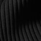Close-up of ribbed black fabric used in Reversible Wrap Dress