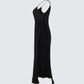 Angled flat lay of 12Twelve Reversible Wrap Dress with ribbed texture and asymmetric hem