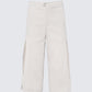Flatlay of 12Twelve Ease Short in ivory, displaying wide-leg silhouette