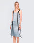 12twelve steel blue satin slip dress